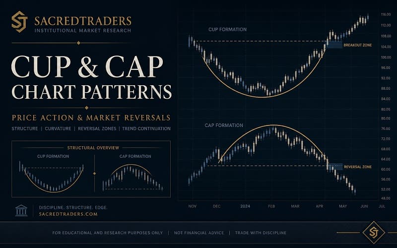 Cup and Cap Chart Patterns - Price Action and Market Reversals