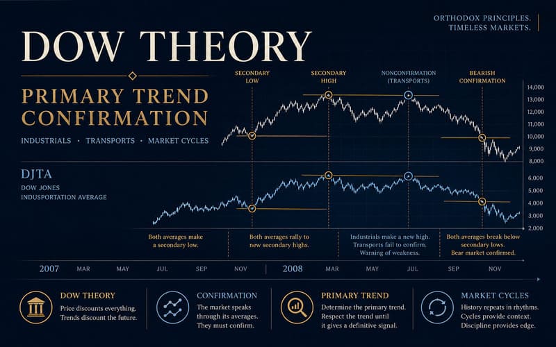 Dow Theory - Primary Trend Confirmation and Market Cycles