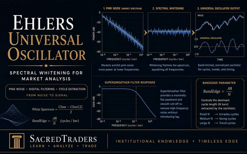 Ehlers Universal Oscillator - Spectral Whitening for Market Analysis