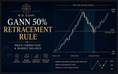 Gann 50 Retracement Rule - Price Correction and Market Balance
