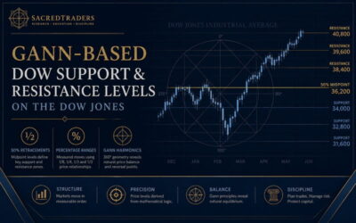 Gann-Based Support and Resistance Levels on the Dow Jones