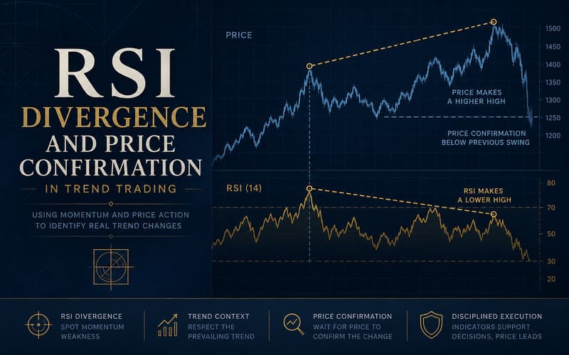 RSI Divergence and Price Confirmation in Trend Trading
