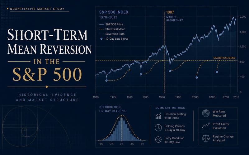 Short-Term Mean Reversion in the S&P 500 - A Historical Study