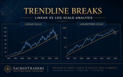 Trading Trendline Breaks Linear vs Log Scale Analysis