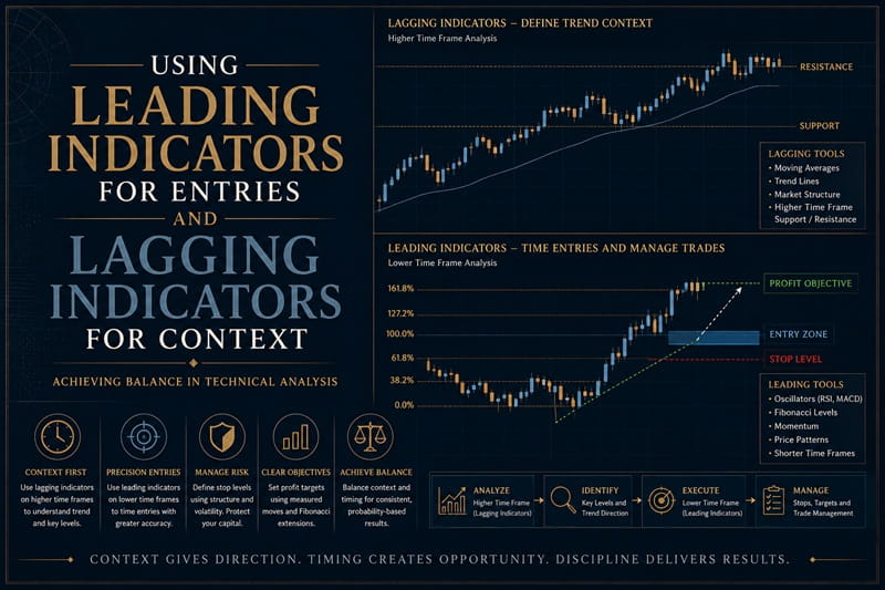 Using Leading Indicators for Entries and Lagging Indicators for Context